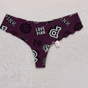 VS PINK Seamless Lace Back Thong Panty